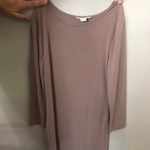 Nude half sleeve dress